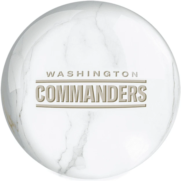 OTB NFL Washington Commanders White Marble Bowling Ball 4 OTB NFL Washington Commanders White Marble Bowling Ball - Image 2