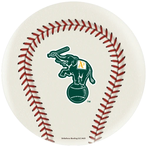 OTB MLB Oakland Athletics Baseball Bowling Ball 4 OTB MLB Oakland Athletics Baseball Bowling Ball - Image 2