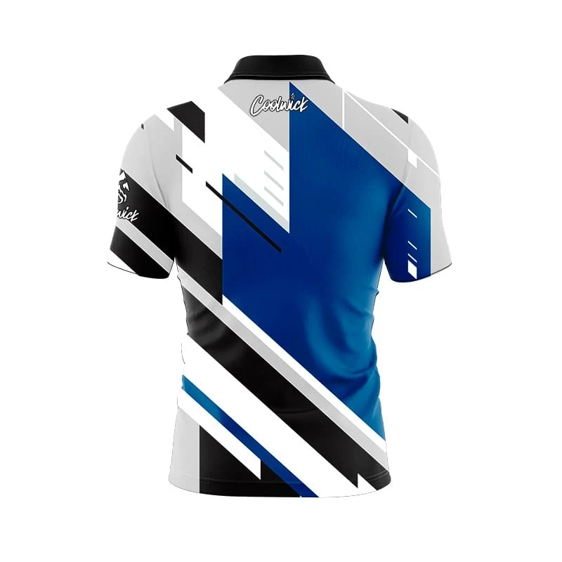Mid Lane Blue Fast Track CoolWick Bowling Jersey 4 Mid Lane Blue Fast Track CoolWick Bowling Jersey - Image 2
