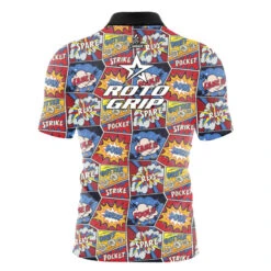 Roto Grip Comic Quick Ship CoolWick Sash Zip Bowling Jersey 5 Roto Grip Comic Quick Ship CoolWick Sash Zip Bowling Jersey -Bowler Smart Shop QS TEMPLATE VIRTUAL BACK COMIC roto scaled 2 scaled 1