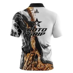 Roto Grip Black And Gold Liquid Marble Quick Ship CoolWick Sash Zip Bowling Jersey 5 Roto Grip Black And Gold Liquid Marble Quick Ship CoolWick Sash Zip Bowling Jersey -Bowler Smart Shop ROTO GRIP Liquid Gold Back