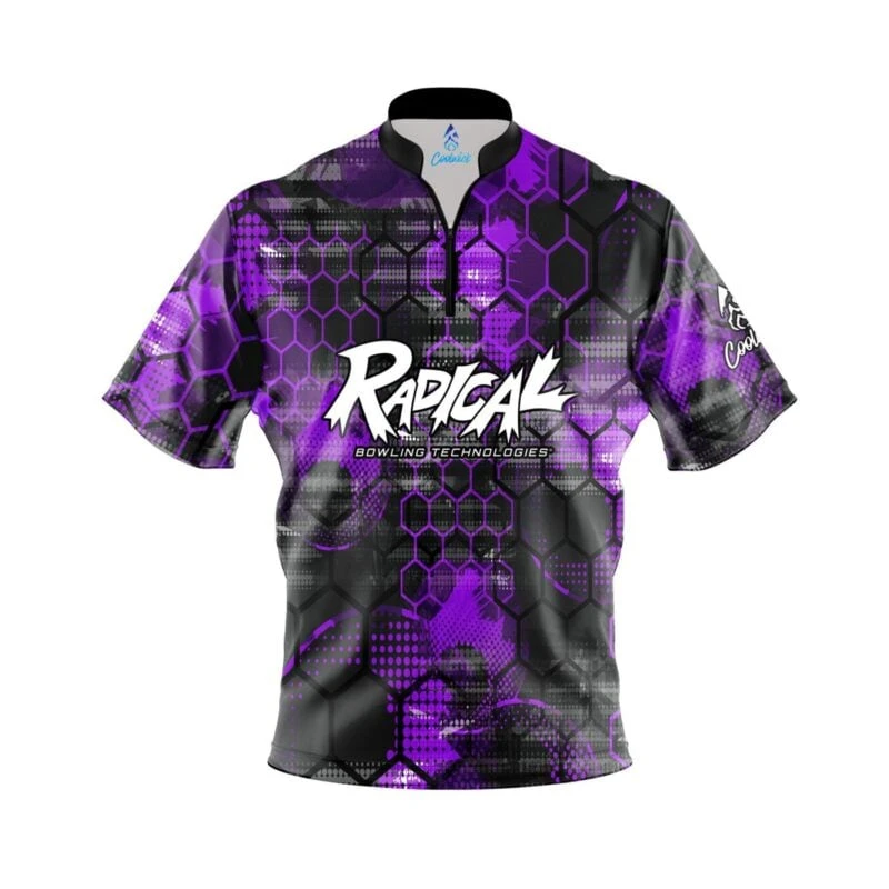 Radical Purple Honeycomb Quick Ship CoolWick Bowling Jersey 3 Radical Purple Honeycomb Quick Ship CoolWick Bowling Jersey