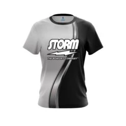 Storm Black And Silver Helix CoolWick Bowling Jersey