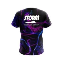 Storm Blue Purple Smoke CoolWick Bowling Jersey -Bowler Smart Shop Storm Blue And Purple Smoke Back