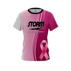 Storm Breast Cancer Pink Swirls CoolWick Bowling Jersey