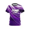 Storm Deep Purple Stripes CoolWick Bowling Jersey 1 Storm Deep Purple Stripes CoolWick Bowling Jersey -Bowler Smart Shop Storm Deep Purple Stripes Front