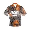 Storm Fire Honeycomb Quick Ship CoolWick Sash Zip Bowling Jersey -Bowler Smart Shop Storm Fire honeycomb front