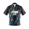 Storm Gold Coal Quick Ship CoolWick Sash Zip Bowling Jersey -Bowler Smart Shop Storm Gold Goal Front scaled 1 scaled 1