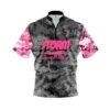 Storm Grey Pink Digital Camo Fast Track CoolWick Bowling Jersey -Bowler Smart Shop Storm Grey Pink Digital Camo Fast Track Front