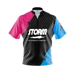 Storm House Shot Quick Ship CoolWick Sash Zip Bowling Jersey