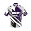 Storm Mid Lane Quick Ship CoolWick Sash Zip Bowling Jersey -Bowler Smart Shop Storm Mid Lane front