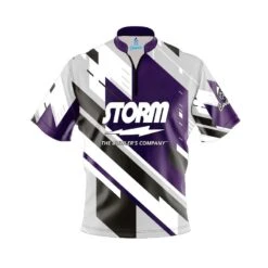 Storm Mid Lane Quick Ship CoolWick Sash Zip Bowling Jersey
