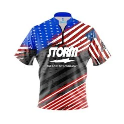 Storm Old Glory ’24 Quick Ship CoolWick Sash Zip Bowling Jersey