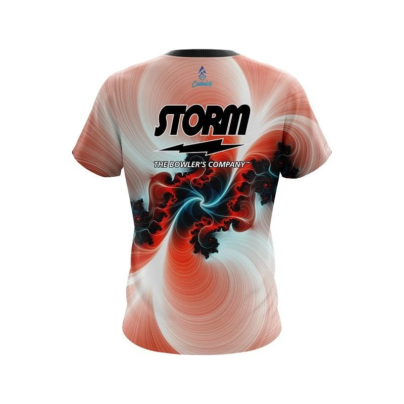 Storm Peach Motion Vortex CoolWick Bowling Jersey 4 Storm Peach Motion Vortex CoolWick Bowling Jersey - Image 2