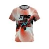 Storm Peach Motion Vortex CoolWick Bowling Jersey -Bowler Smart Shop Storm Peach Motion Vortex Front
