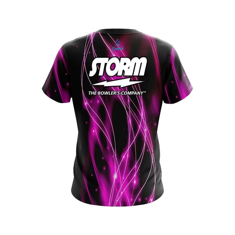 Storm Pink Spiral Waves CoolWick Bowling Jersey 4 Storm Pink Spiral Waves CoolWick Bowling Jersey - Image 2