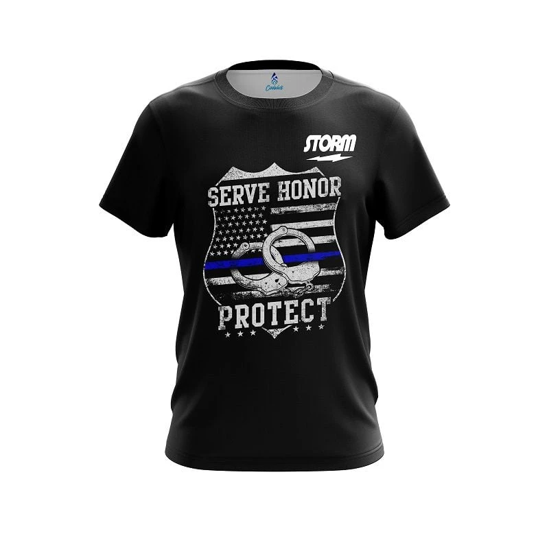 Storm Police Protect CoolWick Bowling Jersey 3 Storm Police Protect CoolWick Bowling Jersey