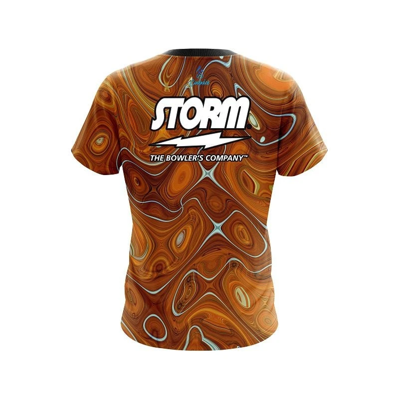 Storm Psychedelic Orange Flow CoolWick Bowling Jersey 4 Storm Psychedelic Orange Flow CoolWick Bowling Jersey - Image 2