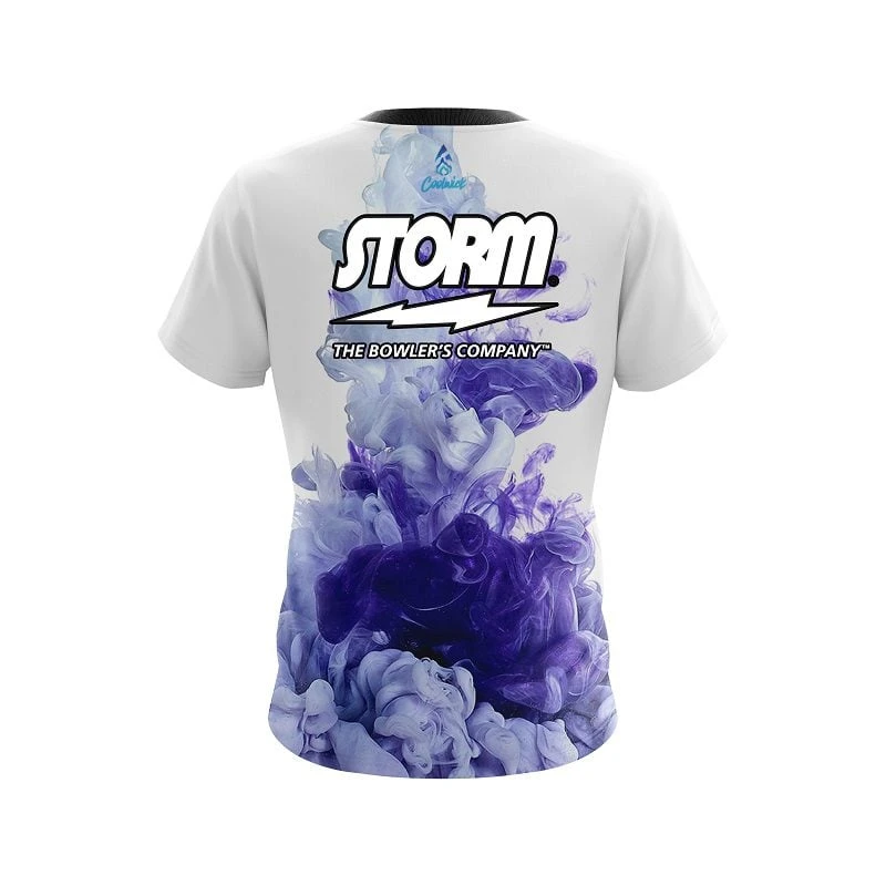 Storm Purple Ink Splash CoolWick Bowling Jersey 4 Storm Purple Ink Splash CoolWick Bowling Jersey - Image 2