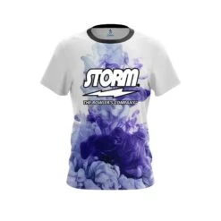 Storm Purple Ink Splash CoolWick Bowling Jersey