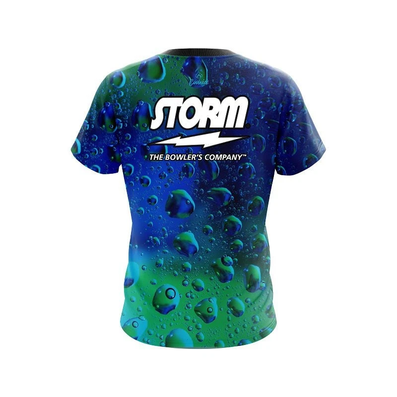 Storm Rain Drop CoolWick Bowling Jersey 4 Storm Rain Drop CoolWick Bowling Jersey - Image 2