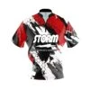 Storm Red Hexagram Quick Ship CoolWick Bowling Jersey