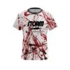 Storm Red Paint Splash CoolWick Bowling Jersey 1 Storm Red Paint Splash CoolWick Bowling Jersey -Bowler Smart Shop Storm Red Paint Splash Front