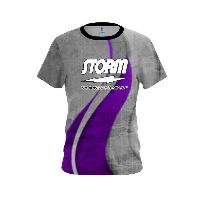 Storm Rough Edges Purple CoolWick Bowling Jersey 3 Storm Rough Edges Purple CoolWick Bowling Jersey