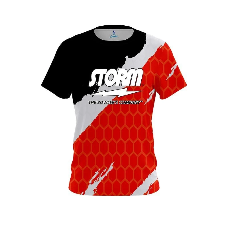 Storm Split Power Red CoolWick Bowling Jersey 3 Storm Split Power Red CoolWick Bowling Jersey