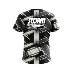 Storm Striped Pattern CoolWick Bowling Jersey -Bowler Smart Shop Storm Stripped Pattern Back