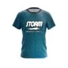 Storm Teal Grunge Canvas CoolWick Bowling Jersey -Bowler Smart Shop Storm Teal Grunge Canvas Front