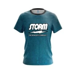 Storm Teal Grunge Canvas CoolWick Bowling Jersey