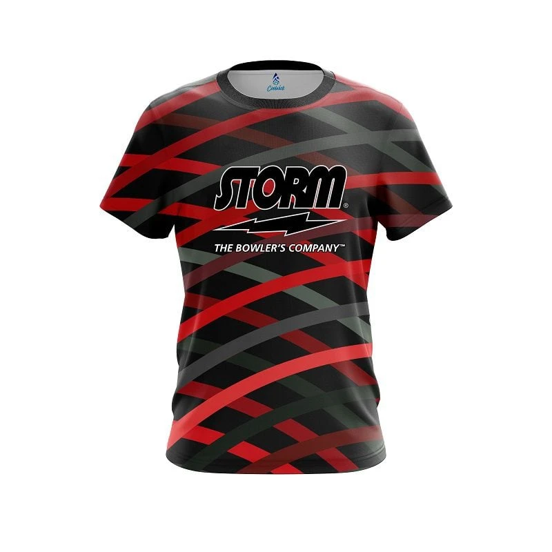 Storm Turmoil Red CoolWick Bowling Jersey 3 Storm Turmoil Red CoolWick Bowling Jersey
