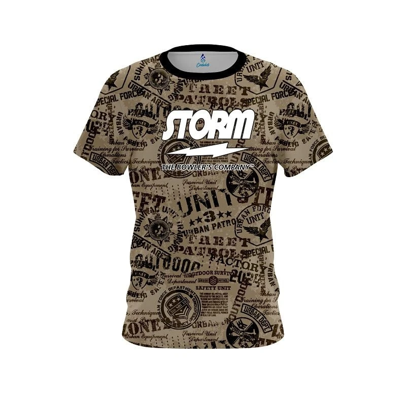 Storm Urban Military Grunge CoolWick Bowling Jersey 3 Storm Urban Military Grunge CoolWick Bowling Jersey