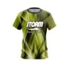 Storm Wavy Yellow Swirl CoolWick Bowling Jersey 2 Storm Wavy Yellow Swirl CoolWick Bowling Jersey -Bowler Smart Shop Storm Wavy Yellow Swirl Front