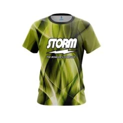Storm Wavy Yellow Swirl CoolWick Bowling Jersey