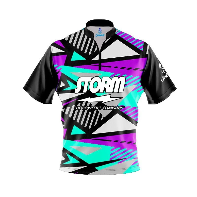 Storm Winning Motion Quick Ship CoolWick Sash Zip Bowling Jersey 3 Storm Winning Motion Quick Ship CoolWick Sash Zip Bowling Jersey