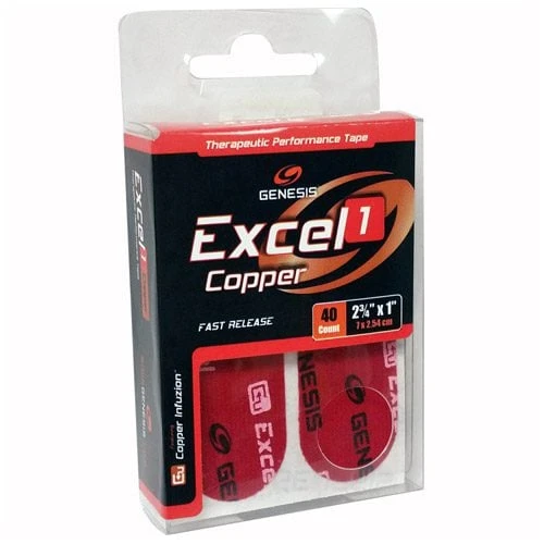Genesis Excel Copper 1 Performance Tape Red Pre Cut 40 Count 3 Genesis Excel Copper 1 Performance Tape Red Pre Cut 40 Count