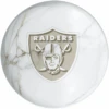 OTB NFL Las Vegas Raiders White Marble Bowling Ball