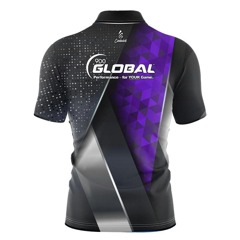 900 Global Purple Aspirations Quick Ship CoolWick Sash Zip Bowling Jersey 4 900 Global Purple Aspirations Quick Ship CoolWick Sash Zip Bowling Jersey - Image 2