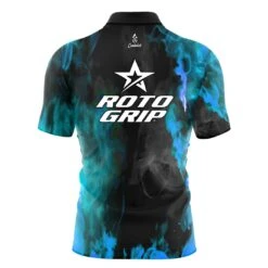 Roto Grip Blue Flame Quick Ship CoolWick Sash Zip Bowling Jersey 5 Roto Grip Blue Flame Quick Ship CoolWick Sash Zip Bowling Jersey -Bowler Smart Shop VIRTUAL BACK Blue Flame copy roto scaled 1 scaled 1