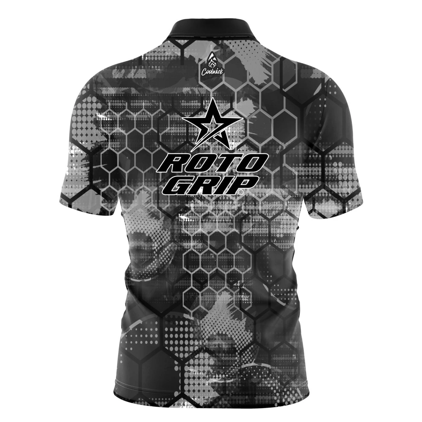 Roto Grip Blackout Honeycomb Quick Ship CoolWick Sash Zip Bowling Jersey 4 Roto Grip Blackout Honeycomb Quick Ship CoolWick Sash Zip Bowling Jersey - Image 2