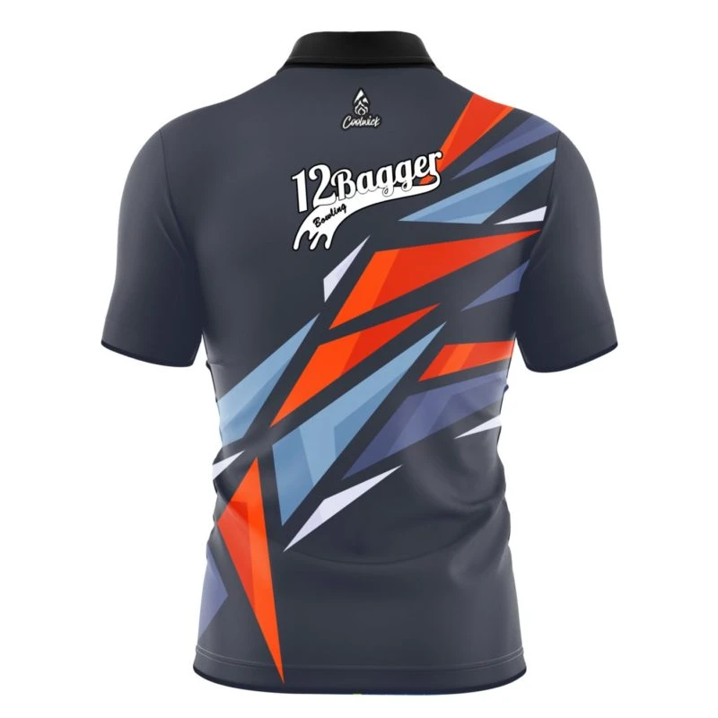 12 Bagger Sport Triangle Quick Ship CoolWick Sash Zip Bowling Jersey 4 12 Bagger Sport Triangle Quick Ship CoolWick Sash Zip Bowling Jersey - Image 2