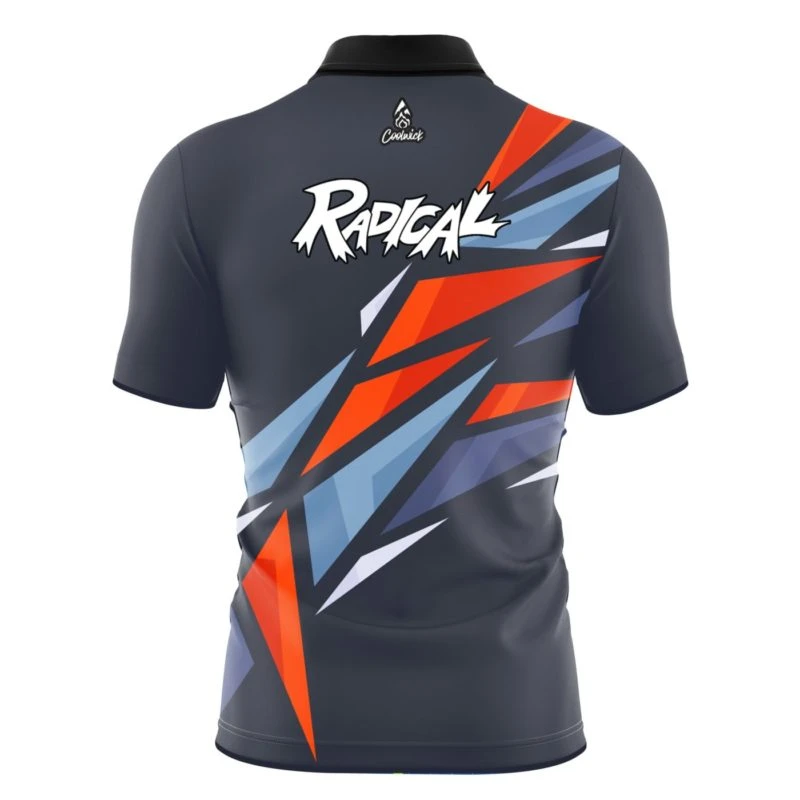 Radical Sport Triangle Quick Ship CoolWick Sash Zip Bowling Jersey 4 Radical Sport Triangle Quick Ship CoolWick Sash Zip Bowling Jersey - Image 2