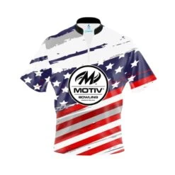 Motiv All American Quick Ship CoolWick Sash Zip Bowling Jersey