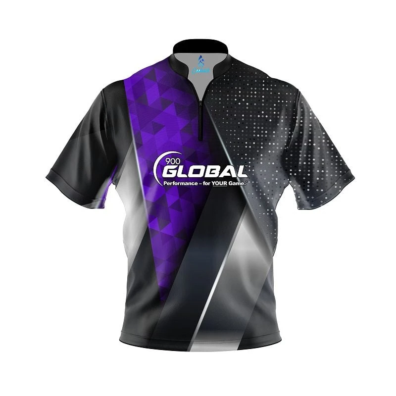 900 Global Purple Aspirations Quick Ship CoolWick Sash Zip Bowling Jersey 3 900 Global Purple Aspirations Quick Ship CoolWick Sash Zip Bowling Jersey