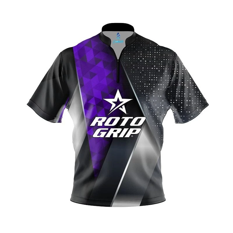 Roto Grip Purple Aspirations Quick Ship CoolWick Sash Zip Bowling Jersey 3 Roto Grip Purple Aspirations Quick Ship CoolWick Sash Zip Bowling Jersey