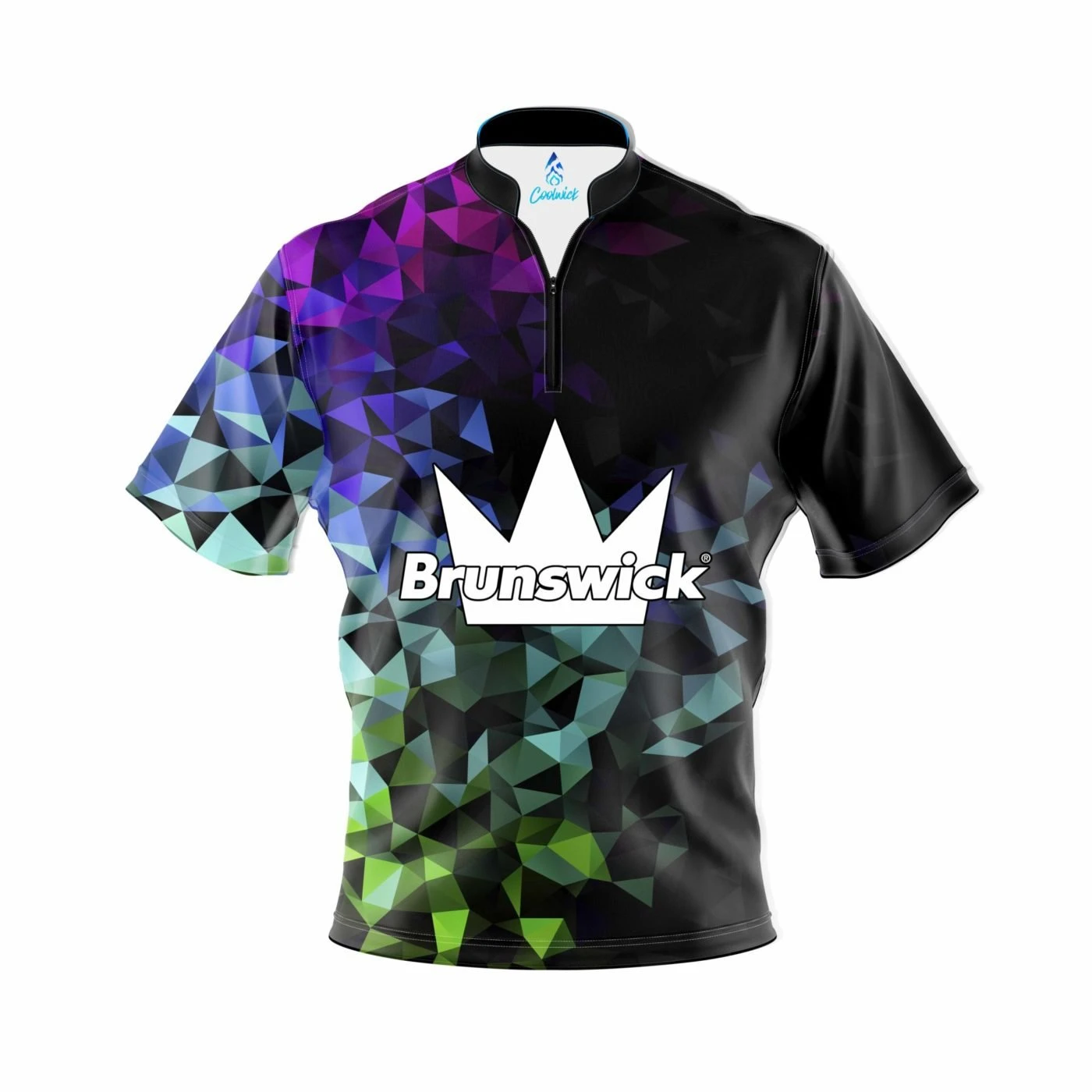 Brunswick Gradient Quick Ship CoolWick Sash Zip Bowling Jersey 3 Brunswick Gradient Quick Ship CoolWick Sash Zip Bowling Jersey