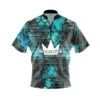 Brunswick Teal Honeycomb Quick Ship CoolWick Sash Zip Bowling Jersey 1 Brunswick Teal Honeycomb Quick Ship CoolWick Sash Zip Bowling Jersey -Bowler Smart Shop VIRTUAL FRONT teal Honeycombs Brunswick