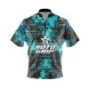 Roto Grip Teal Honeycomb Quick Ship CoolWick Sash Zip Bowling Jersey -Bowler Smart Shop VIRTUAL FRONT teal Honeycombs Roto Grip